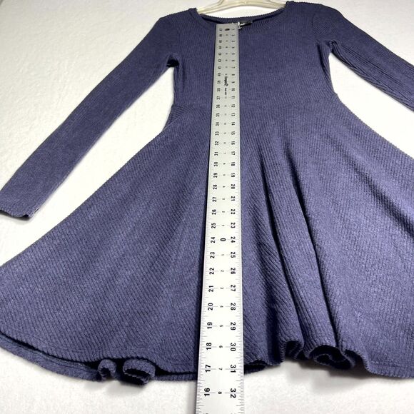 Lulu's Soft Dark Blue Long-Sleeved Dress‎ Women Size S - Picture 9 of 11